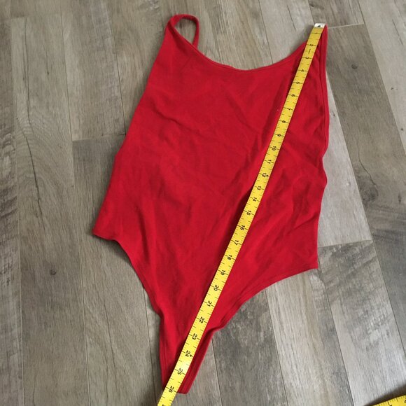Aritzia TNA Red Cozumel Cotton Open Back Thong Bodysuit - Picture 11 of 11